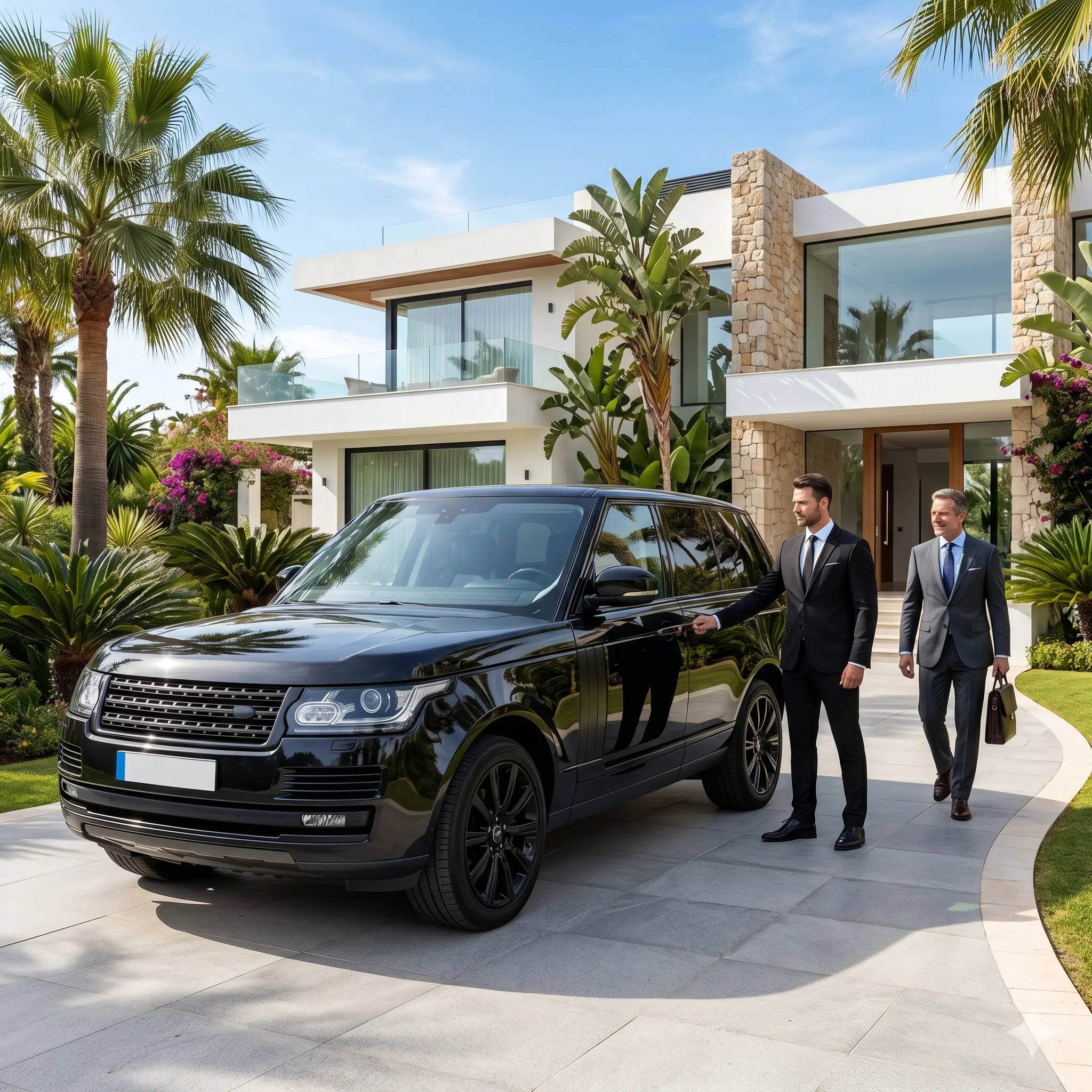Range Rover Vogue Chauffeur, Businessman, Villa Marbella Spain